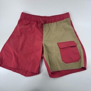 The NorthFace Swim Trunks - Red / Tan Size Small